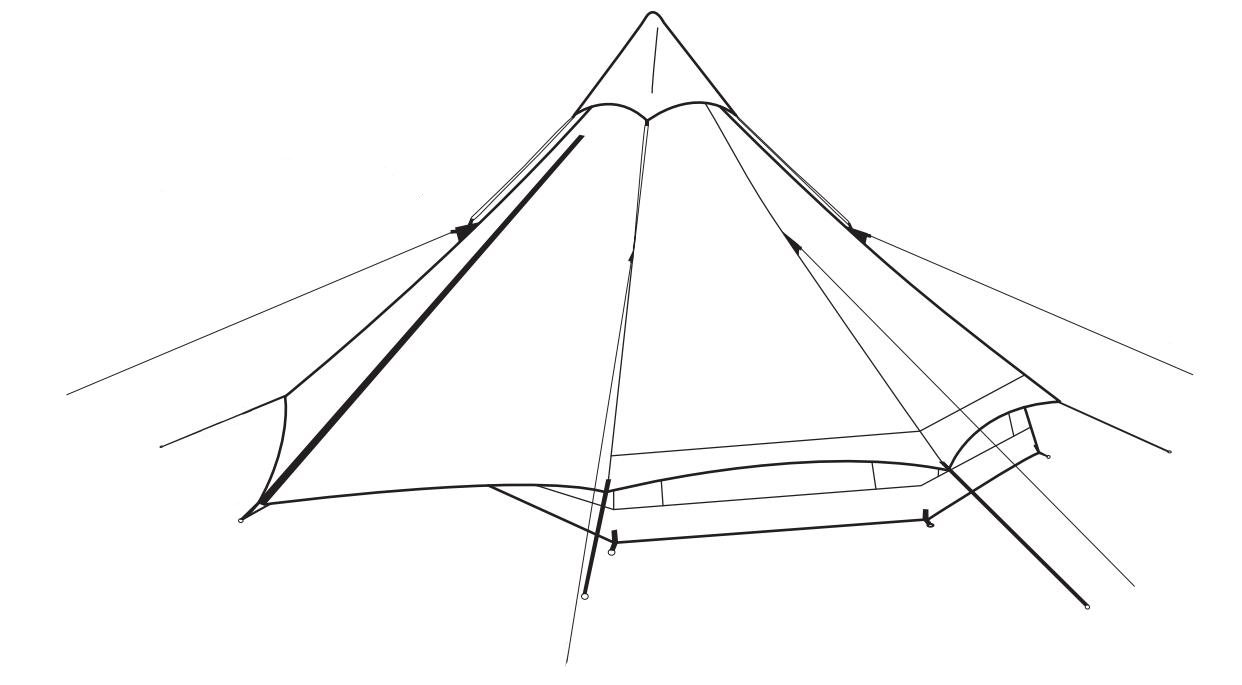 Cotton Tent Pyramid Tent  Installation Guidelines