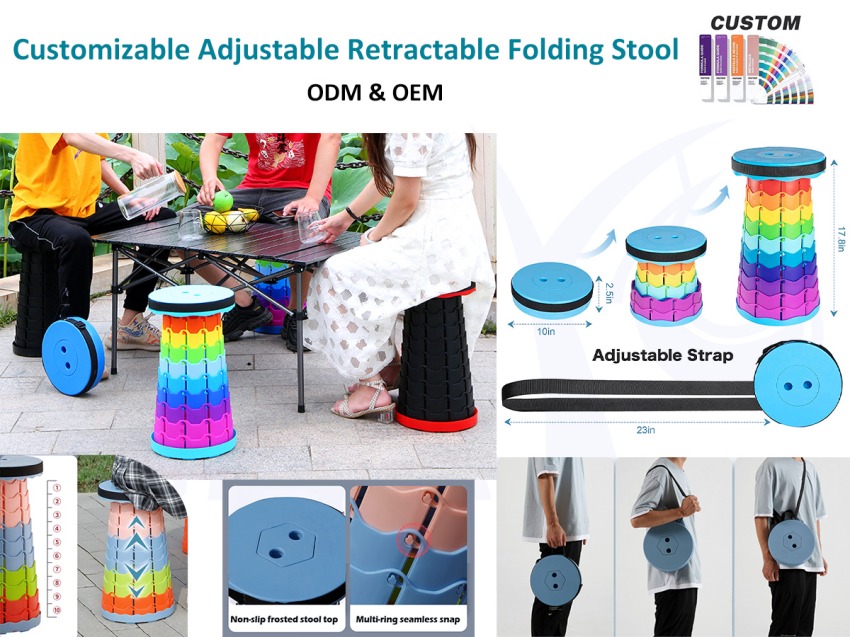 Eco-friendly Folding Telescopic Telescope Camping Stool